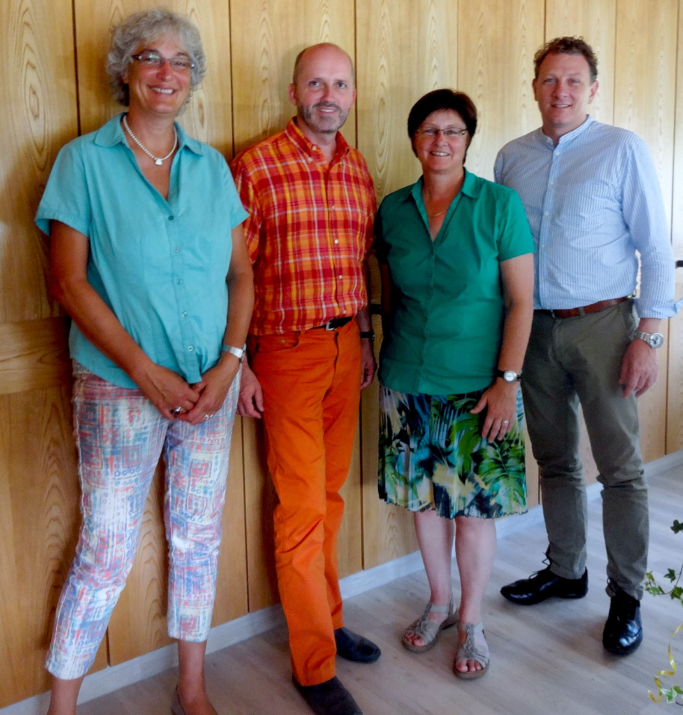 v.l.n.r.: Verena Putzo-Kistner, Erster Bürgermeister Andreas Strauß, Ergolding, Rosi Steinberger, MdL, Stadtrat Stefan Gruber