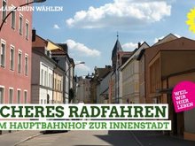 ein Blick in die Papiererstrasse als mögliche Fahrradstraße zwischen Innenstadt und Hauptbahnhof