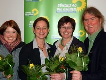 Marlene Schönberger, Sigi Hagl, Rosi Steinberger und Markus Scheuermann