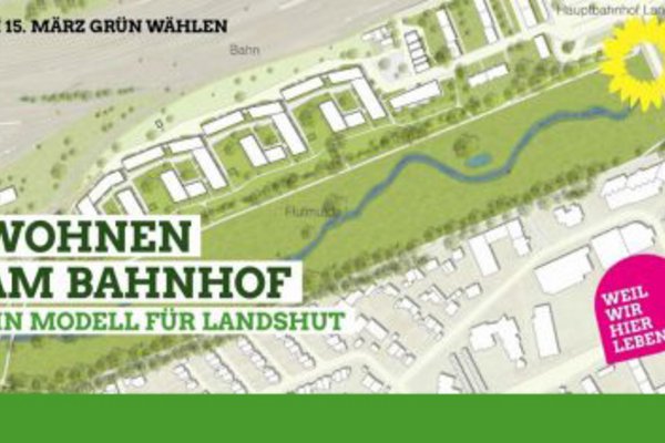 Plan von der Entwicklung am Landshuter Bahnhof