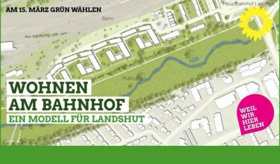 Plan von der Entwicklung am Landshuter Bahnhof