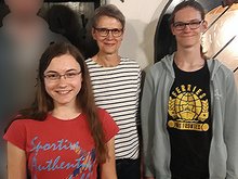 Auf dem Foto: Sarah Schöps, Kreisvorsitzende Hedwig Borgmann, Thomas Keil (v.l.n.r.)