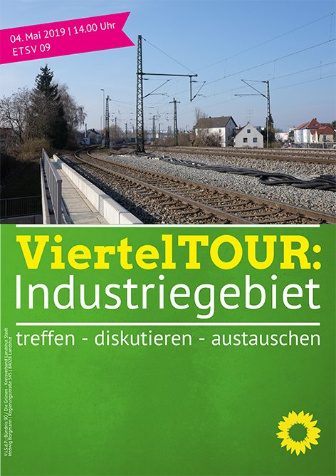 Bild mit Bahngleisen bei der ETSV 09-Unterführung