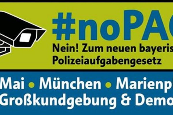 NEIN zum Polizeiaufgabengesetz: 10. Mai, 13:00 Uhr, München, Marienplatz