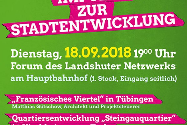 "Anders Bauen" am 18.9.2018 um 19 Uhr im Forum des Landshuter Netzwerks