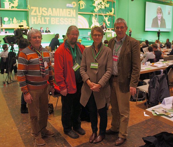 von links nach rechts: Emil Kühn, Günther Sandmeyer, Hedwig Borgmann, Dr. Thomas Gambke, MdB