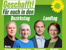 Markus Scheuermann und Stefanie Auer für den Bezirkstag, Toni Schuberl und Mia Goller für den Landtag gewählt