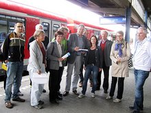 Lokaltermin Landshuter Bahnhof mit Rosi Steinberger, Dr. Thomas Gambke, Sigi Hagl und Markus Scheuermann