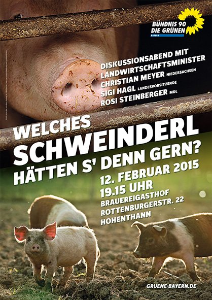 Donnerstag, 12. Februar, 19.15 Uhr, Hohenthann Einladung zum Diskussionsabend mit Landwirtschaftsminister Meyer aus Niedersachsen