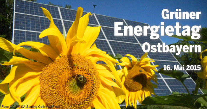 Grüner Energietag Ostbayern am 16.5.2015 in Schönau im Rottal ab 10 Uhr
