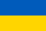 Die Farben der Ukraine-Flagge: obere Hälfte blau, untere Hälfte gelb