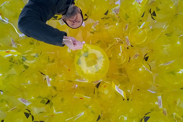 Atomalarm-Ballons in Niederaichbach